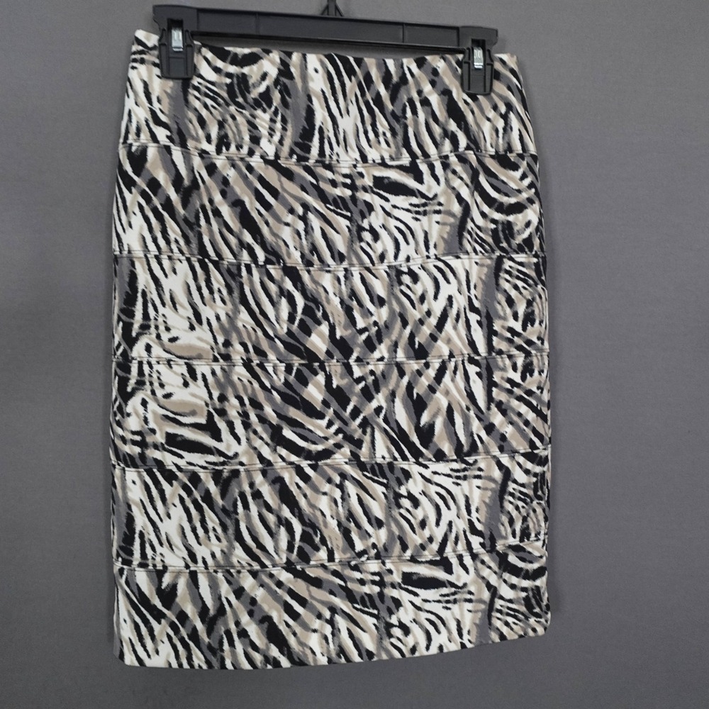 Alfani Skirt PP Petite Small Retro 90s Bandage Pencil Animal Print Statement